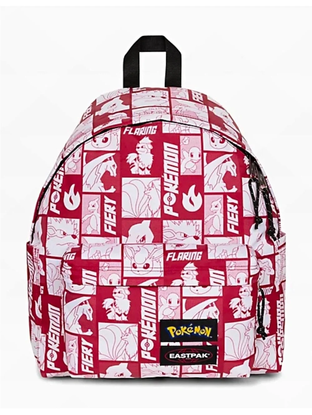 EASTPAK x Pokémon Graphic Print Backpack Red/White Zip Front Pocket Bottle